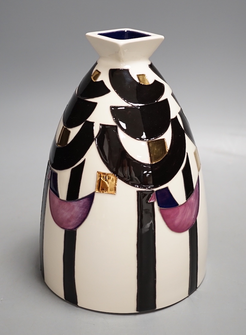 A Moorcroft abstract vase, limited edition 2018 13/30, boxed, 22cms high.